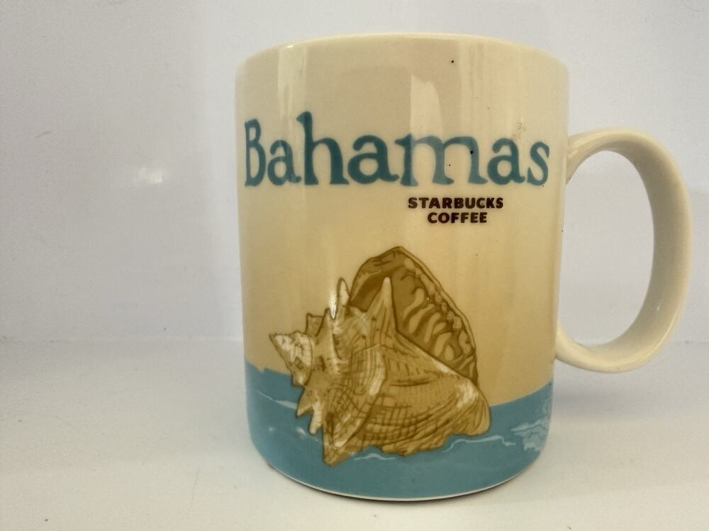 2011 Starbucks Coffee Cup Bahamas City Collector Series 160Z Conch Shell
